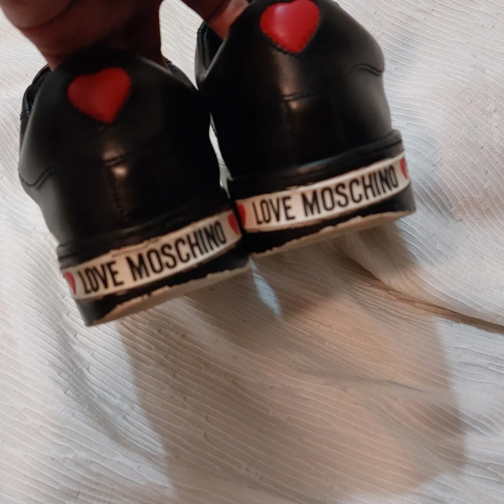 Love Moschino Black and White Sneakers Size 39